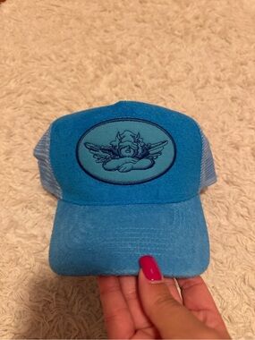 Boys Lie Turquoise Angel Patch Trucker Cap